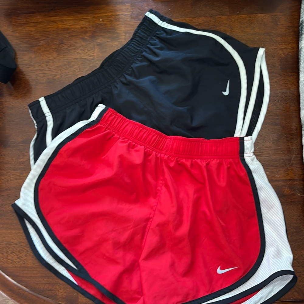 Nike Women’s Dri-FIT Running Shorts – Red and Black